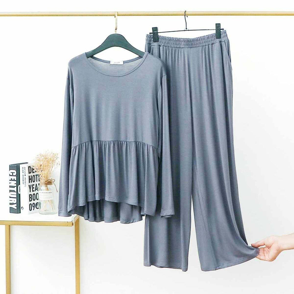 Peplum-Style 2-Pcs Lounge And Night Wear Suit. WLW-11