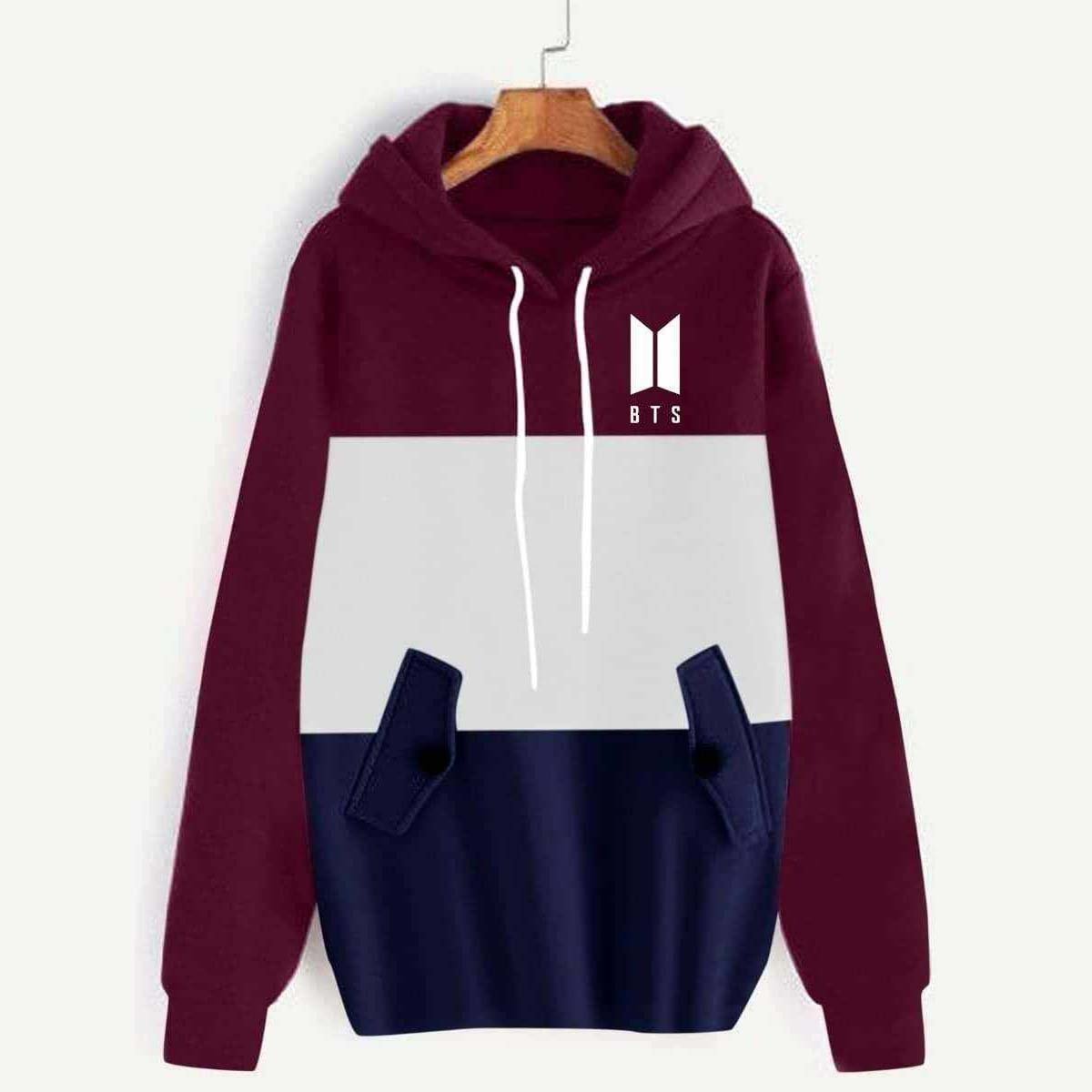 Patch-Work Flap Style Long Winter Hoodie For Her. Secondary image