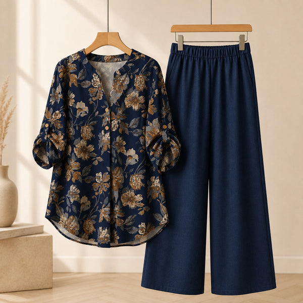 Binara Printed Western Shirt Style Stitched Co-Ord Set!. PCS# 40 Dress Code