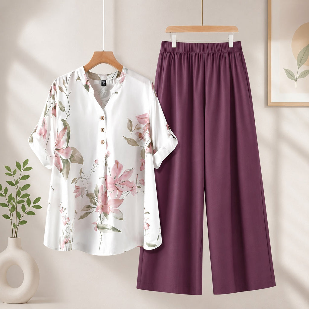 Binara Printed Western Shirt Style Stitched Co-Ord Set!. PCS# 01 Dress Code