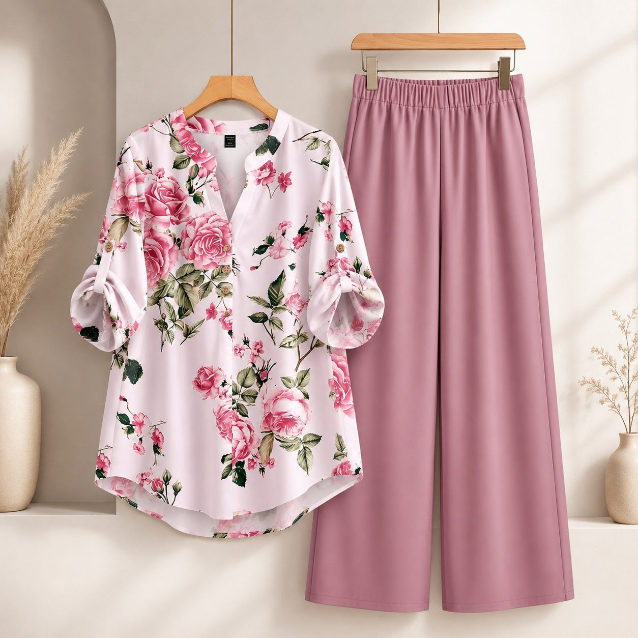 Binara Printed Western Shirt Style Stitched Co-Ord Set!. PCS# 36 Dress Code