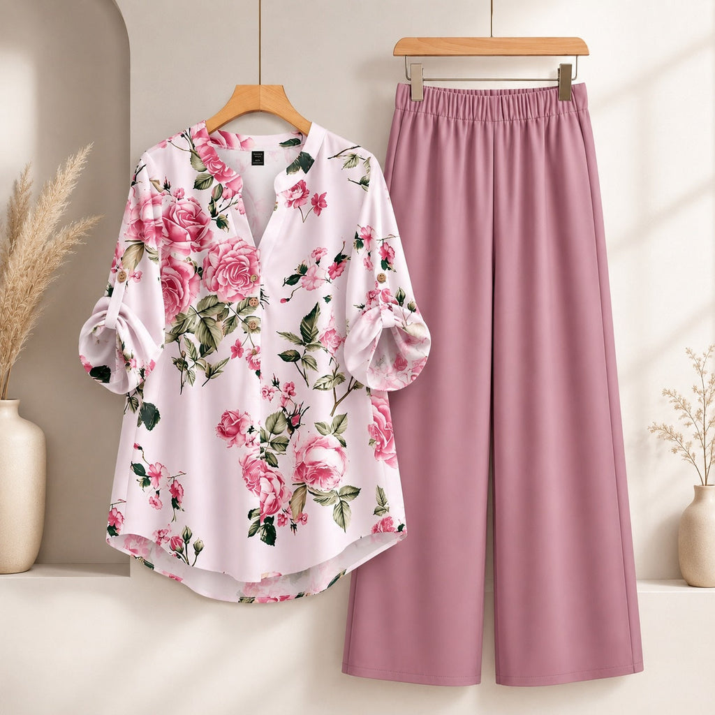 Binara Printed Western Shirt Style Stitched Co-Ord Set! PCS# 36 Dress Code