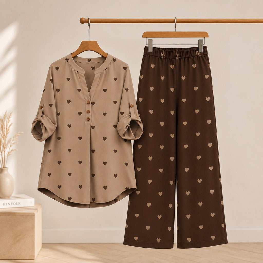 Binara Printed Western Shirt Style Stitched Co-Ord Set! PCS# 27 Dress Code