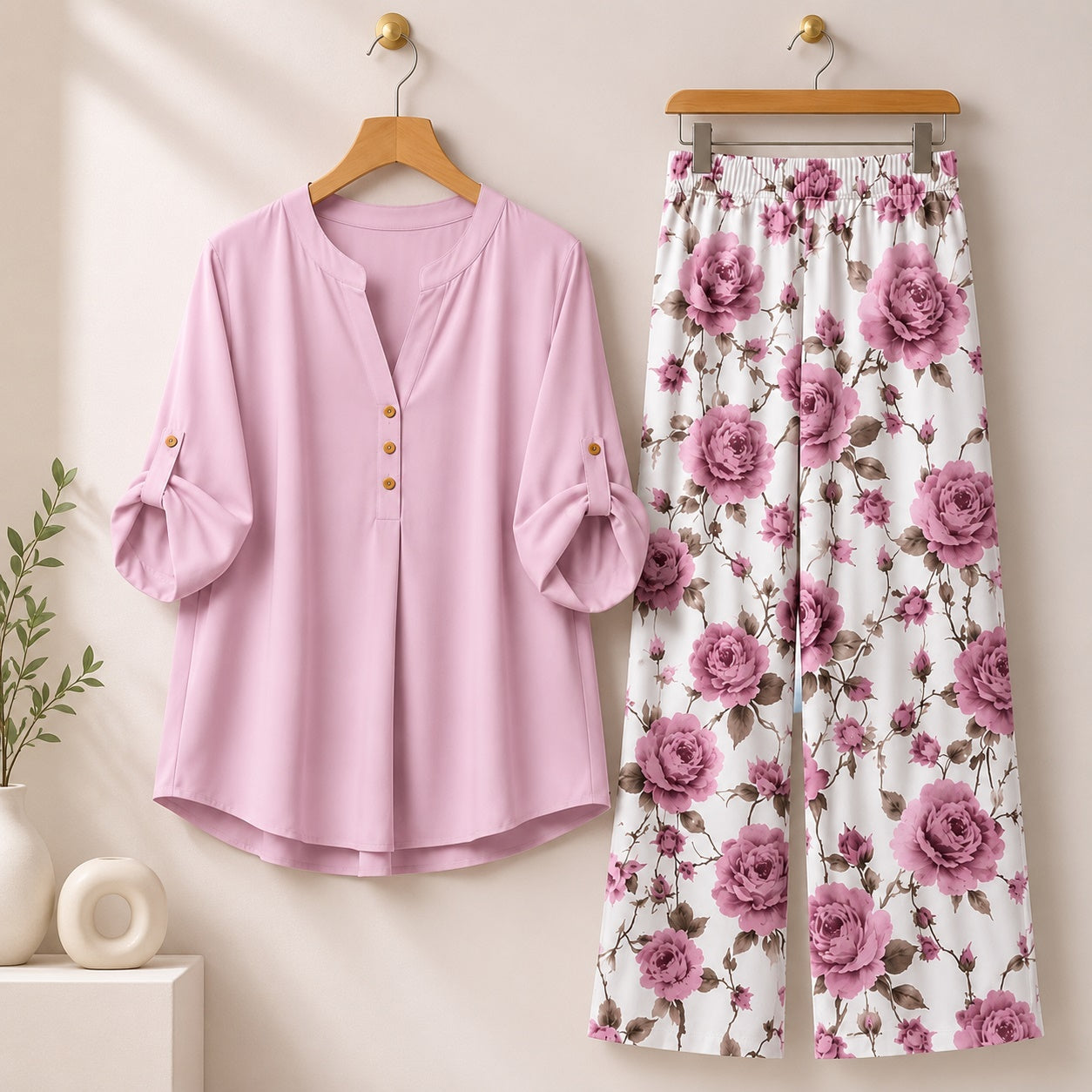 Binara Printed Western Shirt Style Stitched Co-Ord Set! PCS# 48 Dress Code