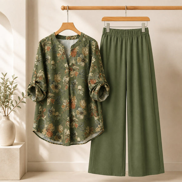 Binara Printed Western Shirt Style Stitched Co-Ord Set!. PCS# 35 Dress Code