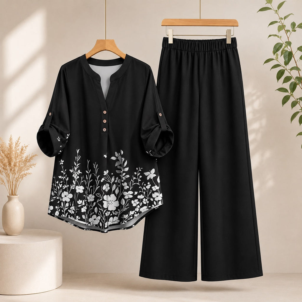 Binara Printed Western Shirt Style Stitched Co-Ord Set!. PCS# 37 Dress Code