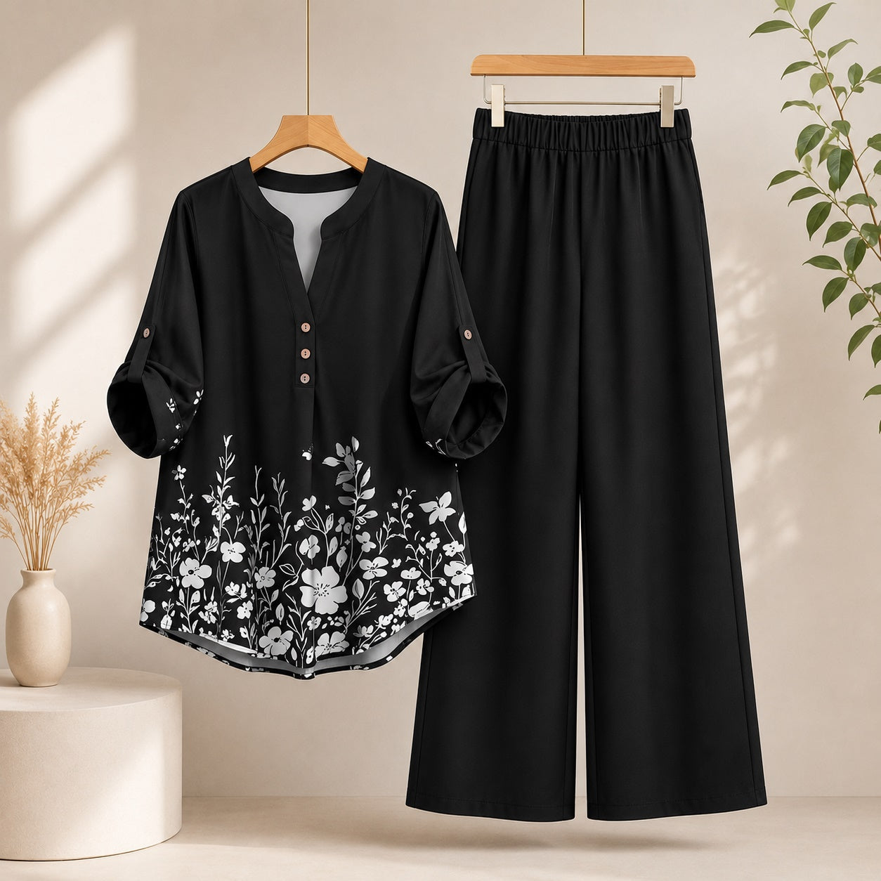 Binara Printed Western Shirt Style Stitched Co-Ord Set!. PCS# 37 Dress Code