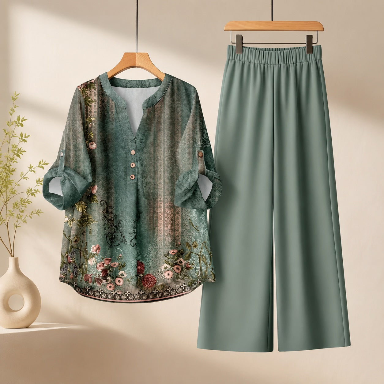 Binara Printed Western Shirt Style Stitched Co-Ord Set! PCS# 10 Dress Code