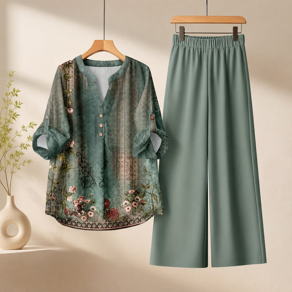 Binara Printed Western Shirt Style Stitched Co-Ord Set! PCS# 10 Dress Code