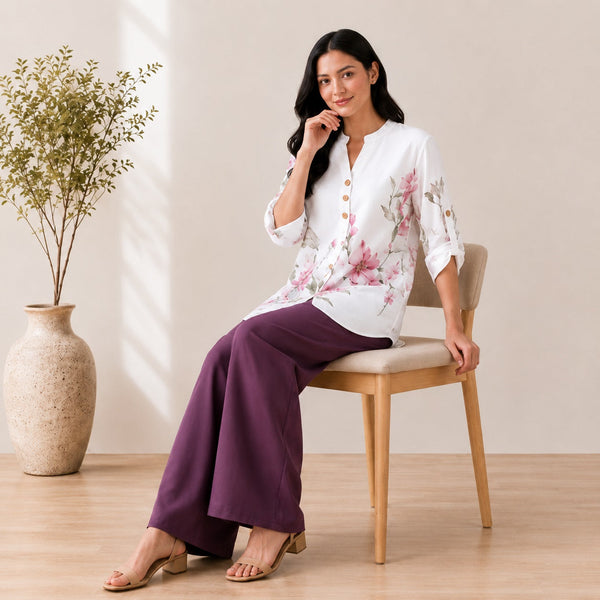 Binara Printed Western Shirt Style Stitched Co-Ord Set! PCS# 01 Dress Code
