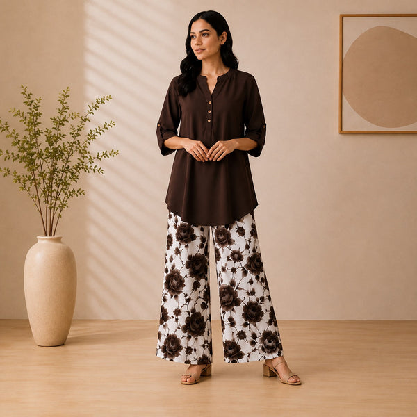 Binara Printed Western Shirt Style Stitched Co-Ord Set!. PCS# 50 Dress Code