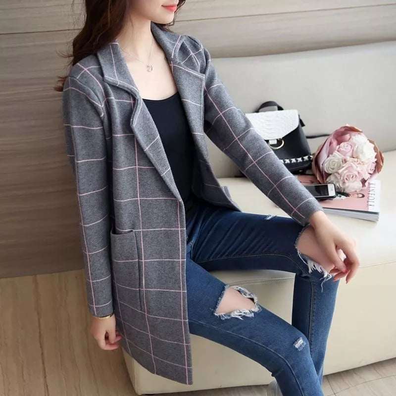 Collar Lining Printed Pocket Style Long Winter Coat. Secondary image
