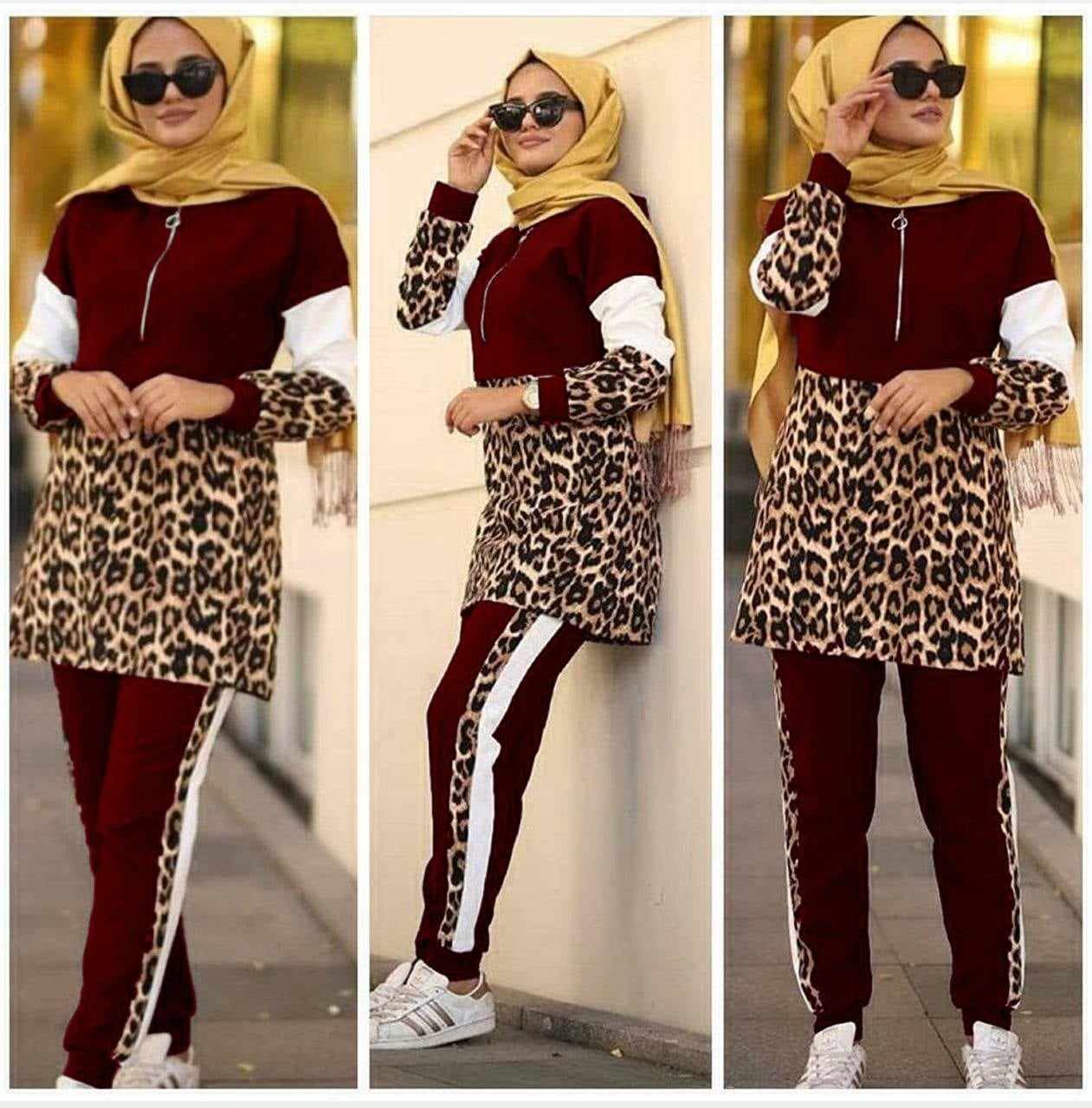 Cheetah Style Turkish 2-Pcs Winter Tracksuit. Secondary image