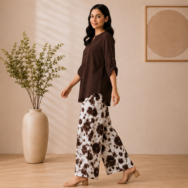 Binara Printed Western Shirt Style Stitched Co-Ord Set!. PCS# 50 Dress Code