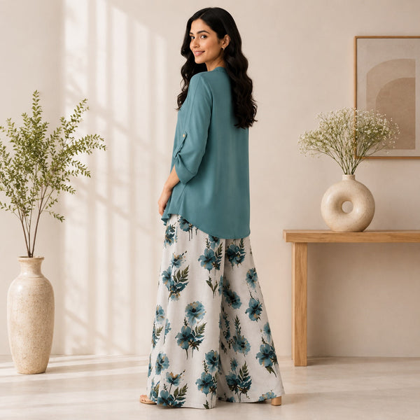 Binara Printed Western Shirt Style Stitched Co-Ord Set! PCS# 23 Dress Code