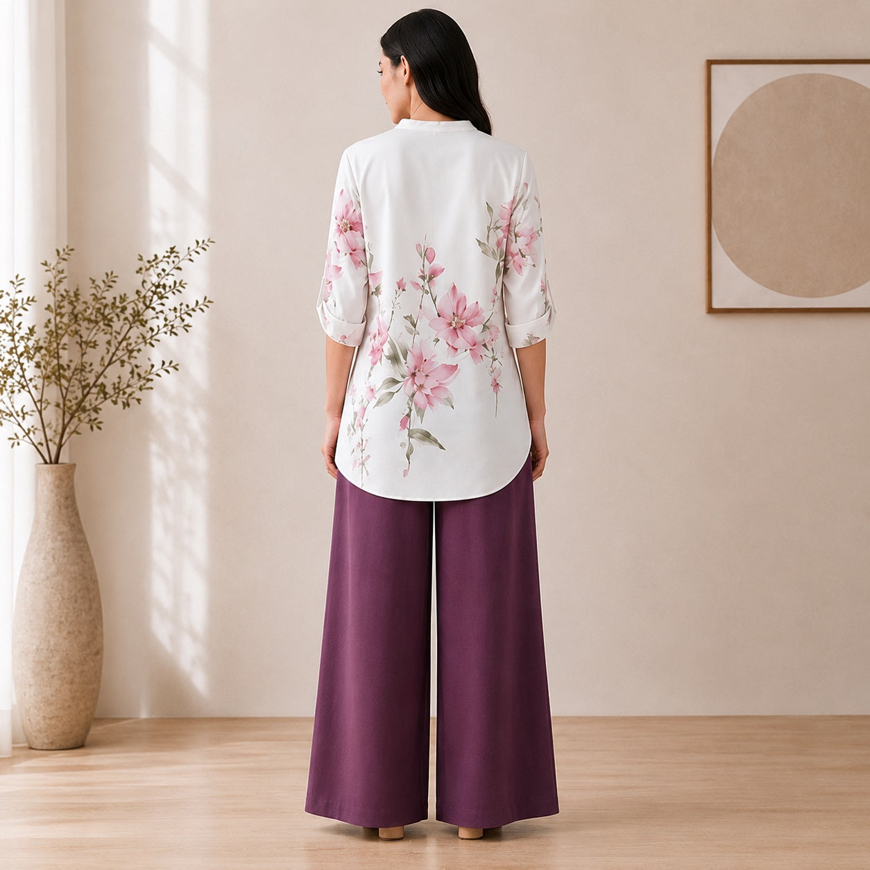 Binara Printed Western Shirt Style Stitched Co-Ord Set!. PCS# 01 Dress Code