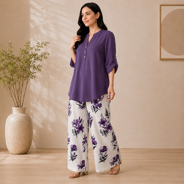 Binara Printed Western Shirt Style Stitched Co-Ord Set!. PCS# 43 Dress Code