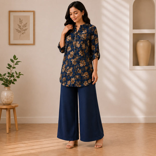 Binara Printed Western Shirt Style Stitched Co-Ord Set!. PCS# 40 Dress Code