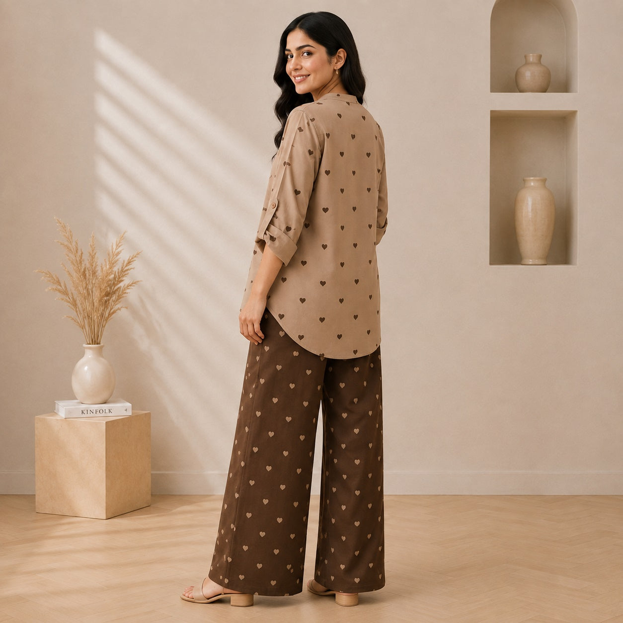 Binara Printed Western Shirt Style Stitched Co-Ord Set!. PCS# 27 Dress Code