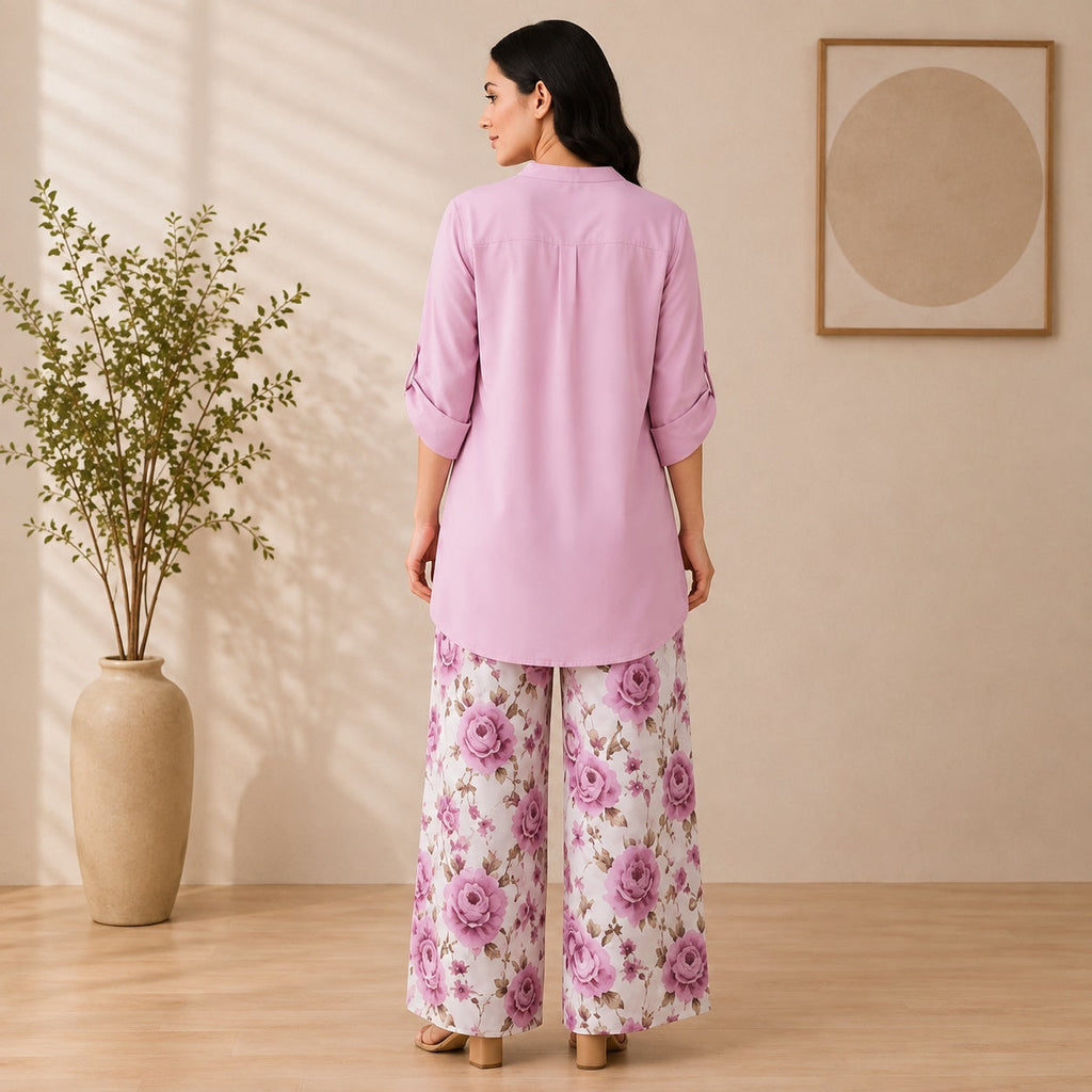 Binara Printed Western Shirt Style Stitched Co-Ord Set!. PCS# 48 Dress Code