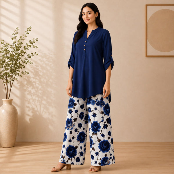Binara Printed Western Shirt Style Stitched Co-Ord Set!. PCS# 49 Dress Code