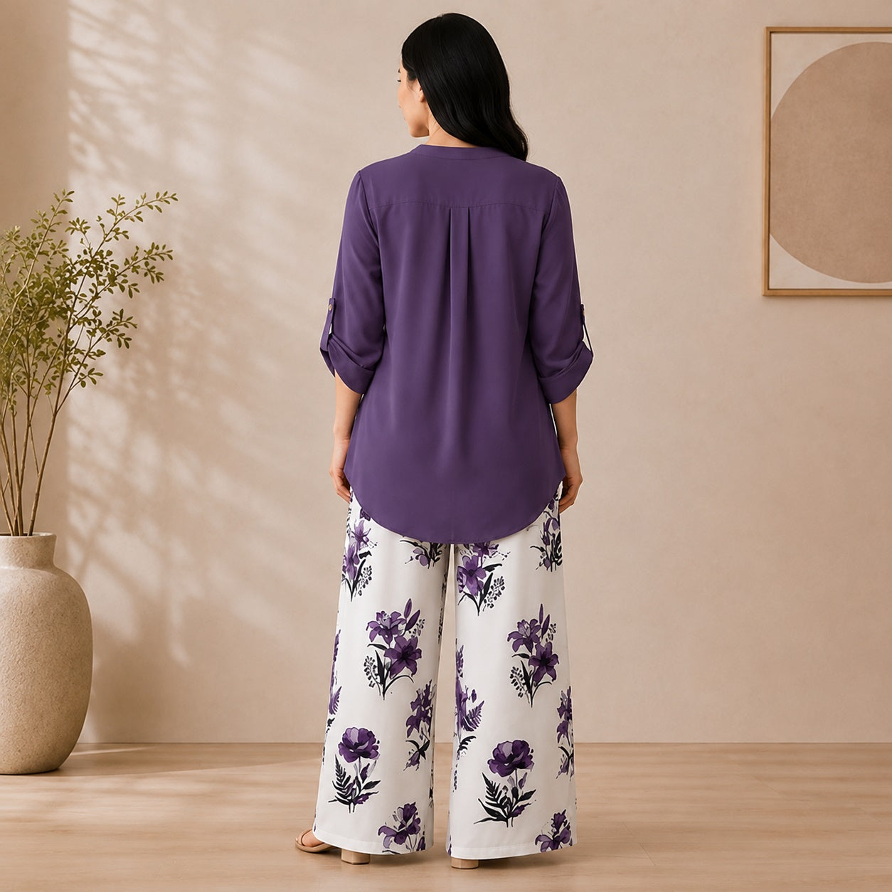 Binara Printed Western Shirt Style Stitched Co-Ord Set!. PCS# 43 Dress Code