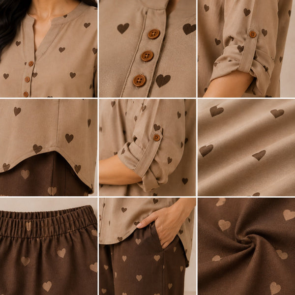 Binara Printed Western Shirt Style Stitched Co-Ord Set! PCS# 27 Dress Code