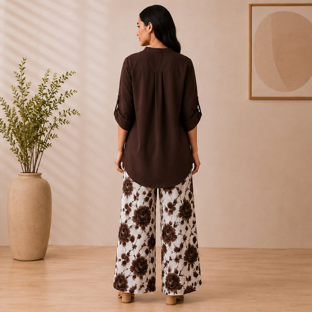 Binara Printed Western Shirt Style Stitched Co-Ord Set! PCS# 50 Dress Code