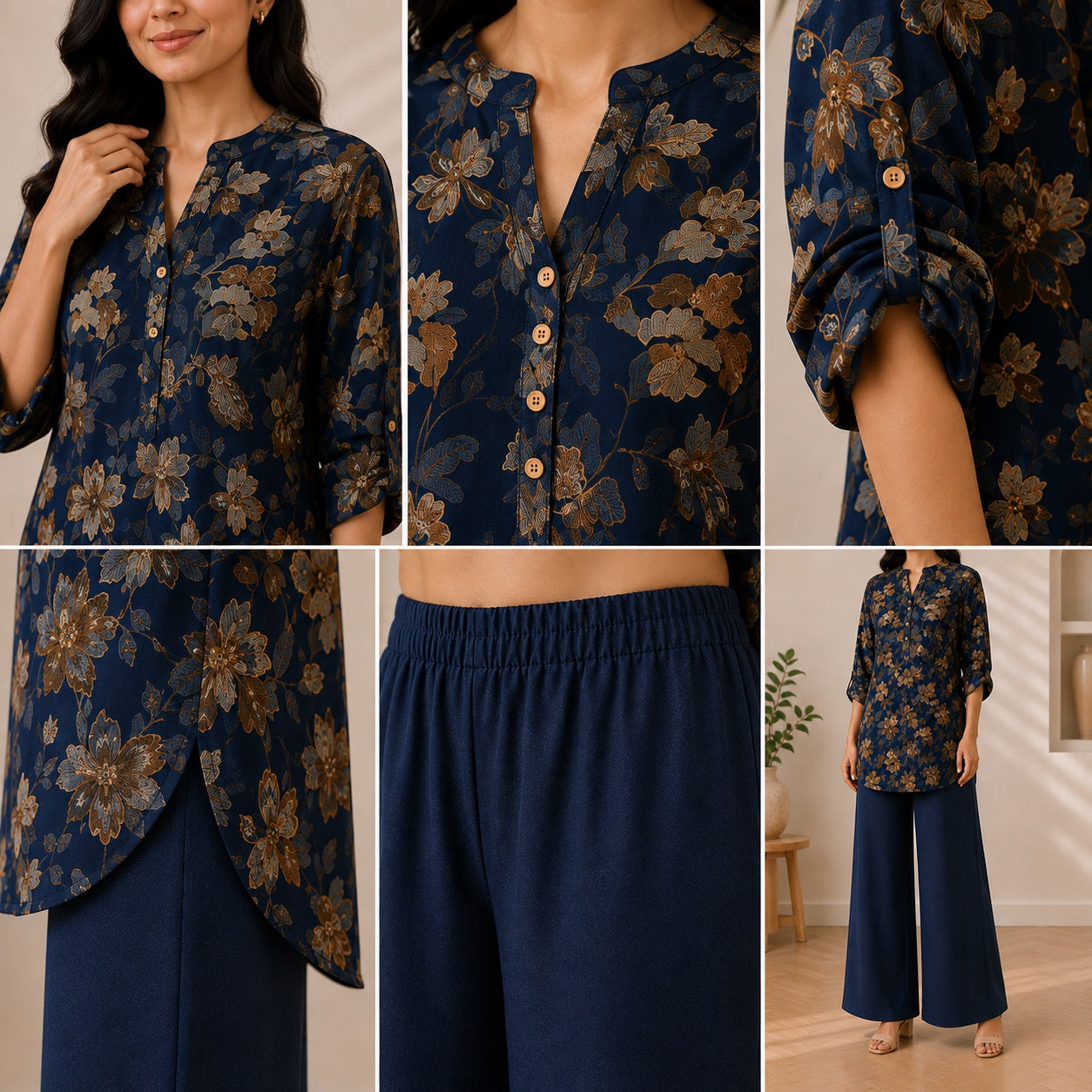 Binara Printed Western Shirt Style Stitched Co-Ord Set!. PCS# 40 Dress Code