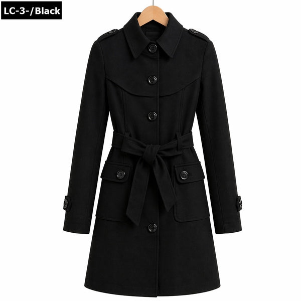 Collar Style Double Pocket Casual Winter Fleece Coat For Her.