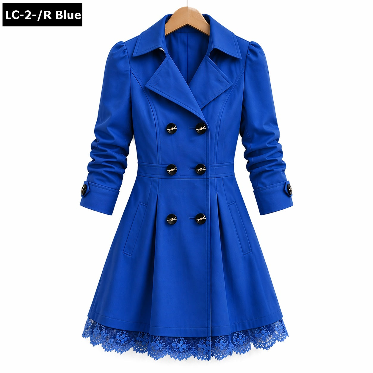 Lace Style Korean Trench Coat For Winter's. Secondary image