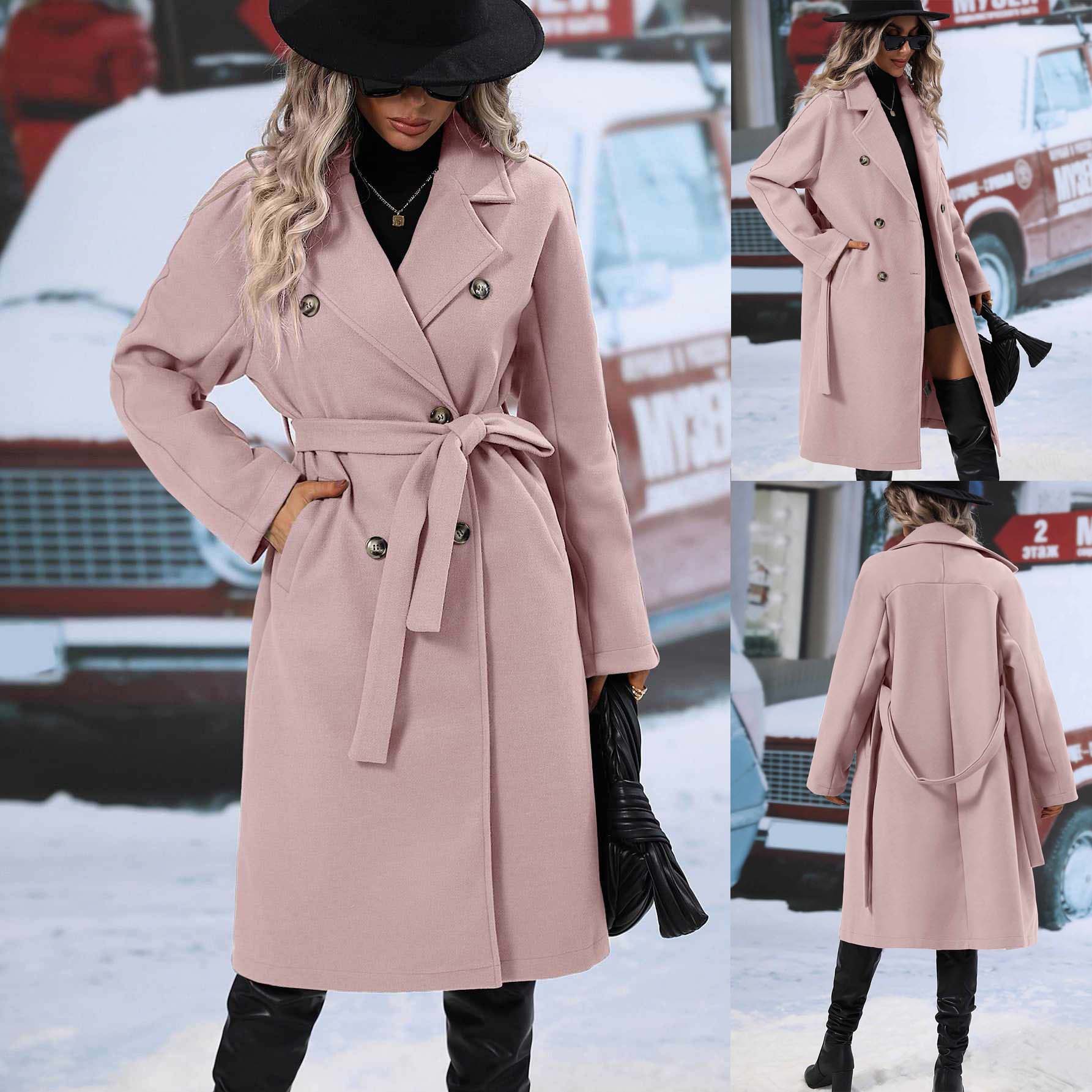 Italian Collar Style Casual Winter Trench Coat For Her. Main image