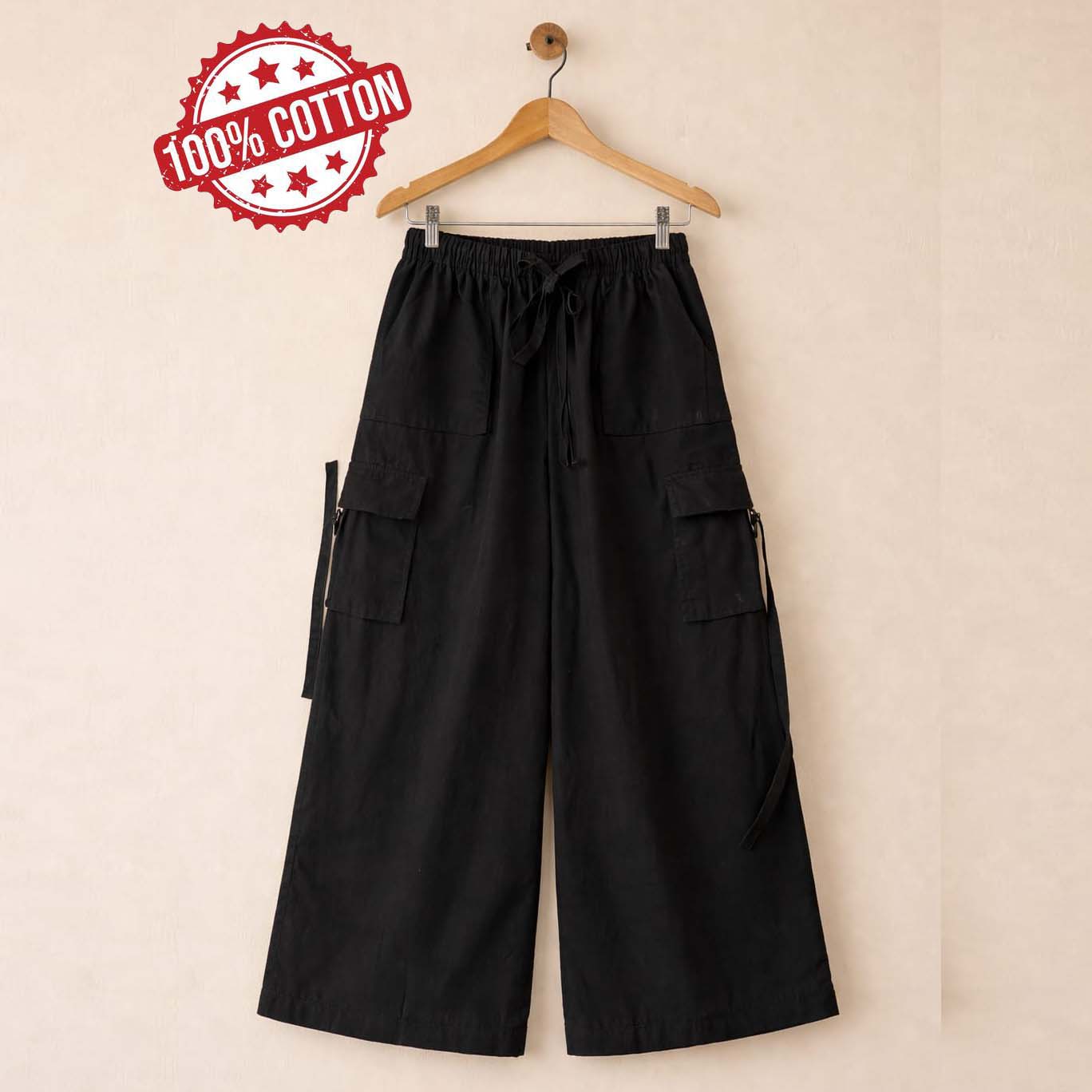 Imported Cotton Western Cargo Style 4-Pocket's Summer Trouser For Her.
