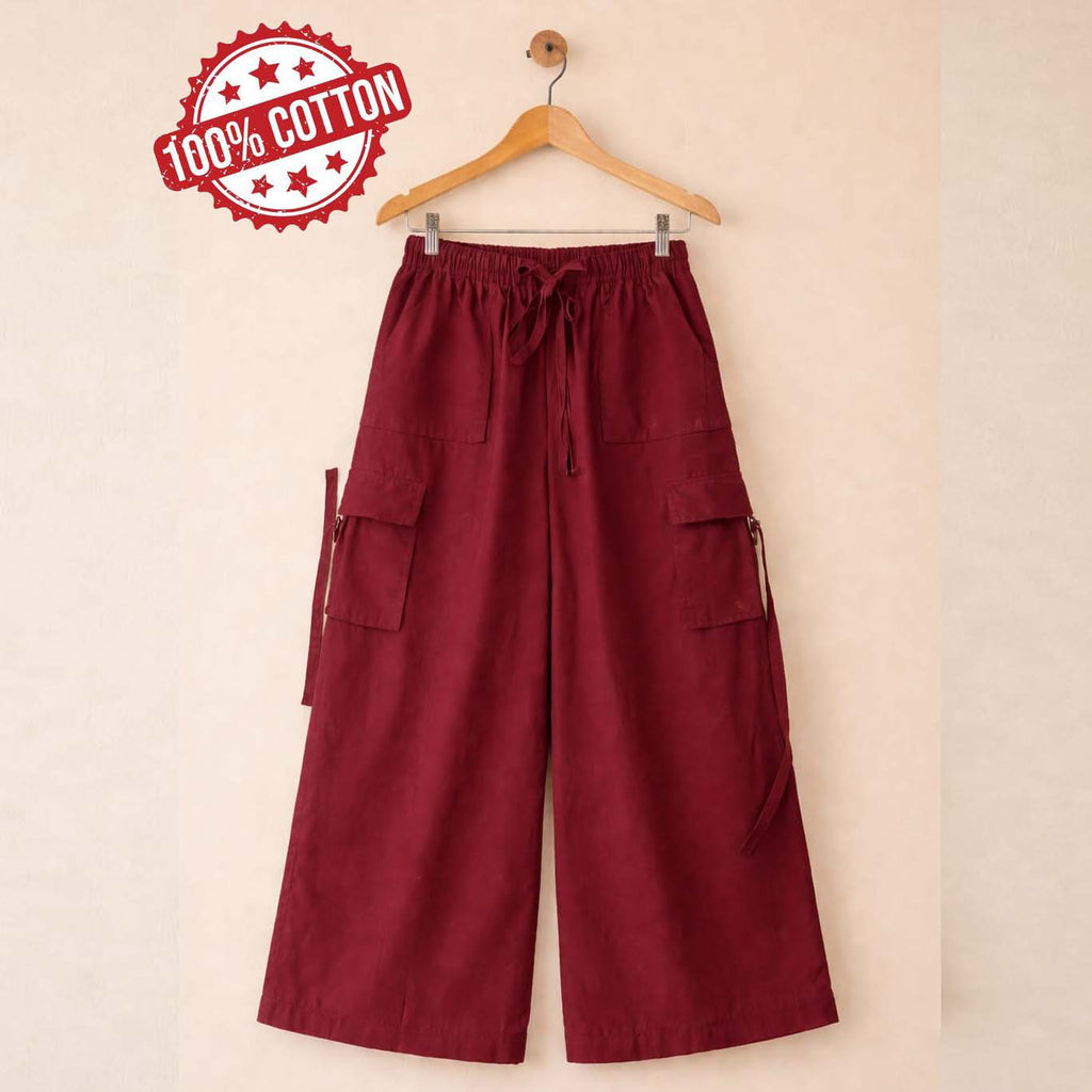 Imported Cotton Western Cargo Style 4-Pocket's Summer Trouser For Her.