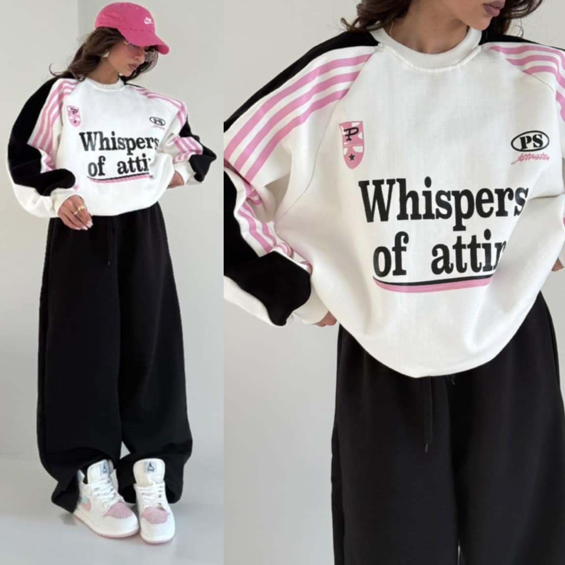 WOA Baggy Printed Style Premium Quality Winter 2-Pcs Tracksuit For Her. WWTS-57 Main image