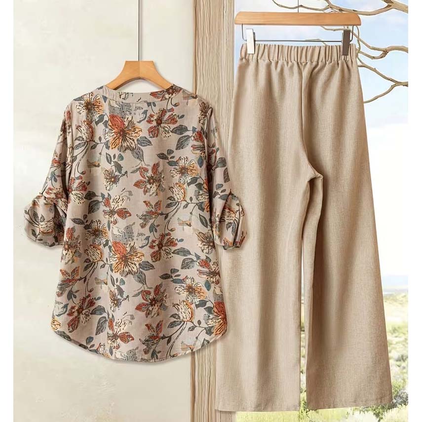 Binara Printed Western Shirt Style 2-Pcs Stiched Co-Ord Set. PCS-11 Secondary image