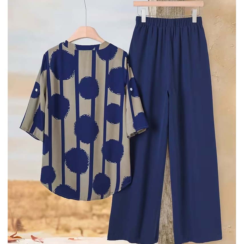 Binara Printed Western Shirt Style 2-Pcs Stiched Co-Ord Set. PCS-07 Secondary image